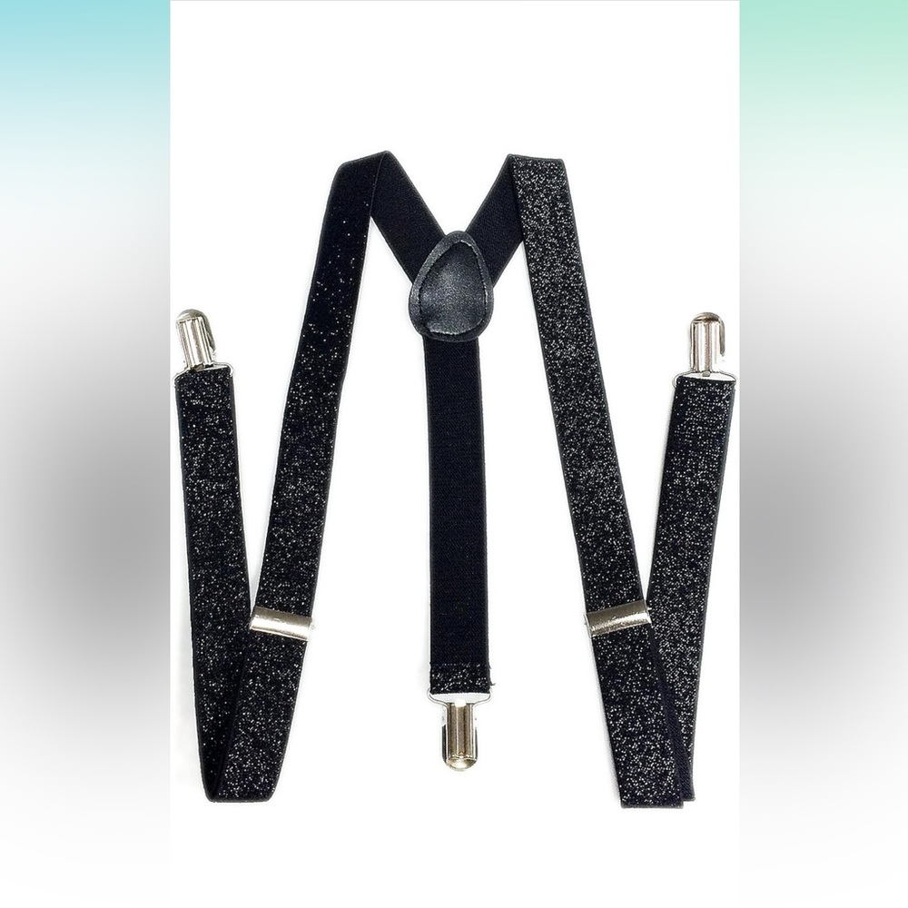 Black sparkly suspenders